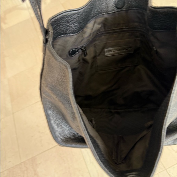 Rebecca Minkoff Black Leather Shoulder Bag with Tassel - Picture 3 of 4